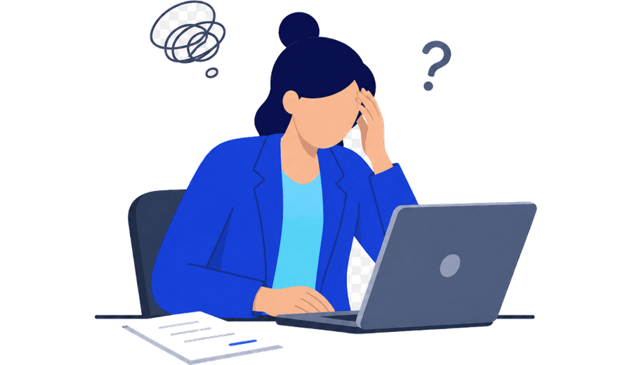 仕訳の課題を表すイラスト